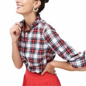 J. Crew Red and Blue Plaid Button Down Shirt